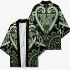 Custom Aotearoa Ngati Awa Kimono Maori Tribal Pattern