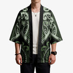 Custom Aotearoa Ngati Awa Kimono Maori Tribal Pattern