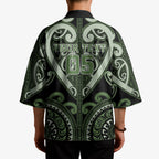 Custom Aotearoa Ngati Awa Kimono Maori Tribal Pattern