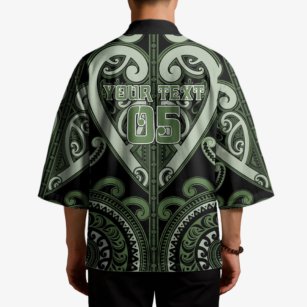 Custom Aotearoa Ngati Awa Kimono Maori Tribal Pattern