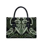 Aotearoa Ngati Awa Leather Bag Maori Tribal Pattern