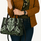 Aotearoa Ngati Awa Leather Bag Maori Tribal Pattern