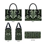 Aotearoa Ngati Awa Leather Bag Maori Tribal Pattern