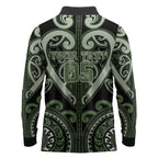 Custom Aotearoa Ngati Awa Long Sleeve Polo Shirt Maori Tribal Pattern