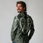 Custom Aotearoa Ngati Awa Long Sleeve Polo Shirt Maori Tribal Pattern
