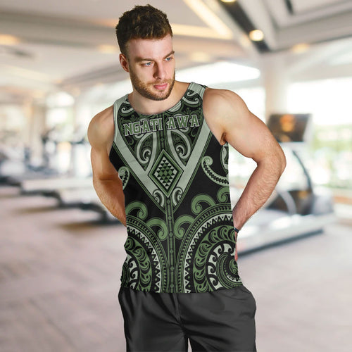 Custom Aotearoa Ngati Awa Men Tank Top Maori Tribal Pattern