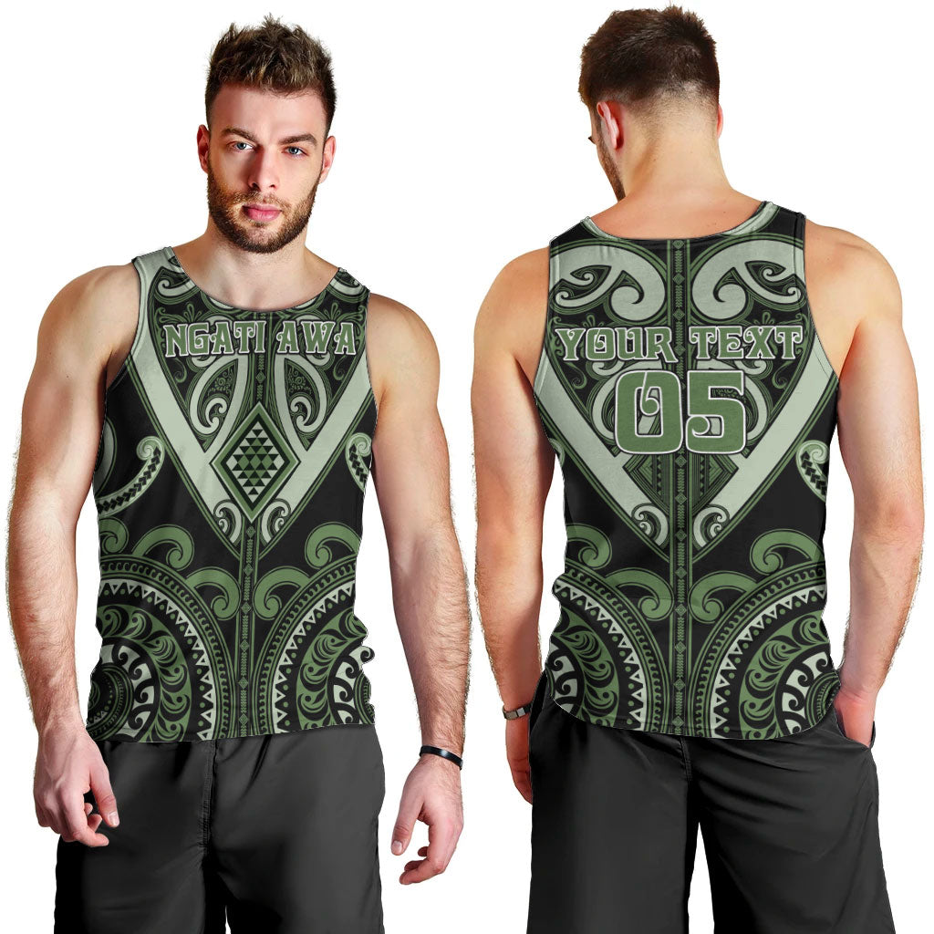 Custom Aotearoa Ngati Awa Men Tank Top Maori Tribal Pattern