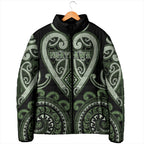 Custom Aotearoa Ngati Awa Padded Jacket Maori Tribal Pattern