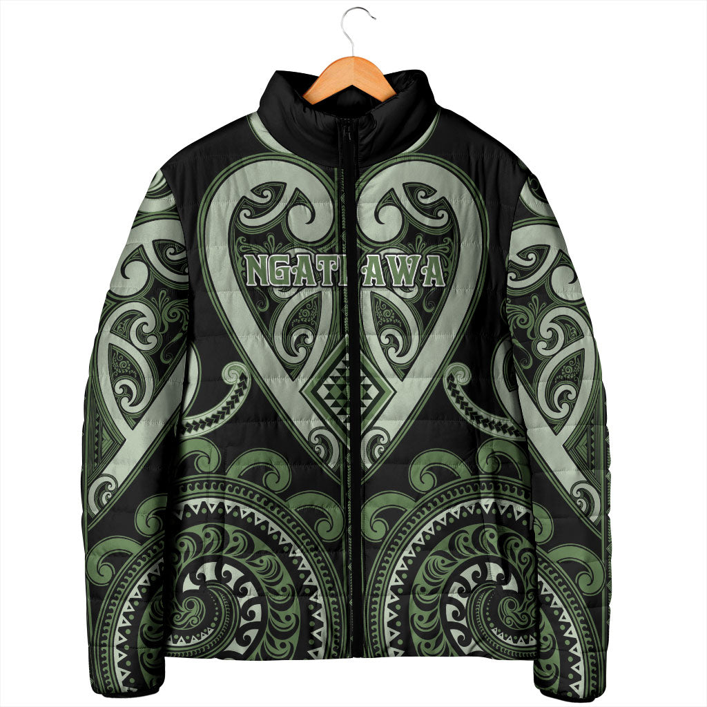 Custom Aotearoa Ngati Awa Padded Jacket Maori Tribal Pattern