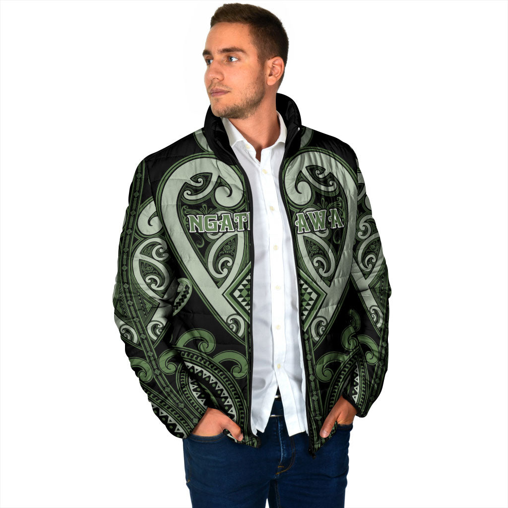 Custom Aotearoa Ngati Awa Padded Jacket Maori Tribal Pattern