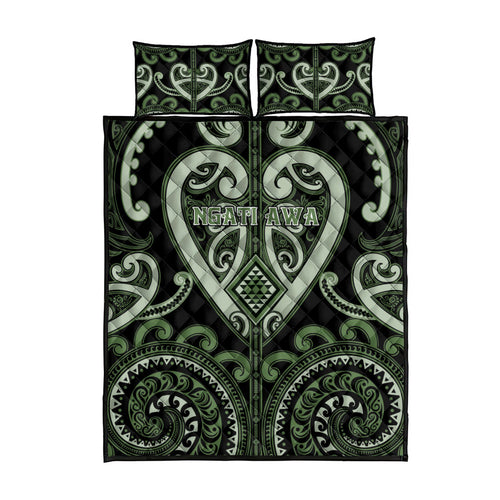 Aotearoa Ngati Awa Quilt Bed Set Maori Tribal Pattern