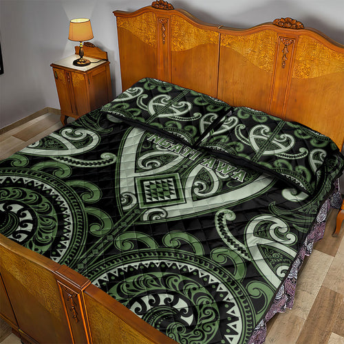 Aotearoa Ngati Awa Quilt Bed Set Maori Tribal Pattern