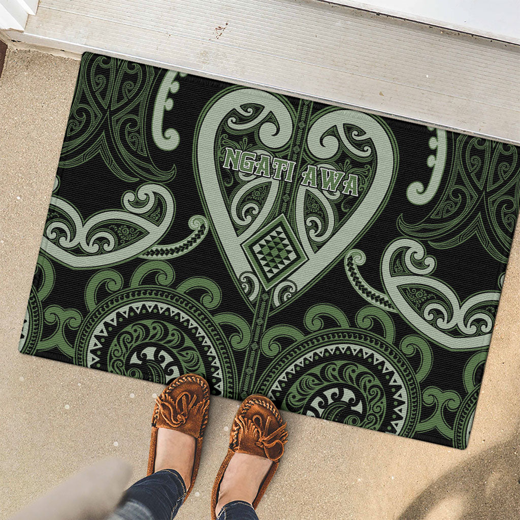 Aotearoa Ngati Awa Rubber Doormat Maori Tribal Pattern