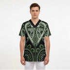 Custom Aotearoa Ngati Awa Scrub Top Maori Tribal Pattern