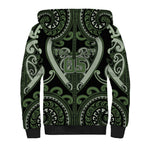 Custom Aotearoa Ngati Awa Sherpa Hoodie Maori Tribal Pattern
