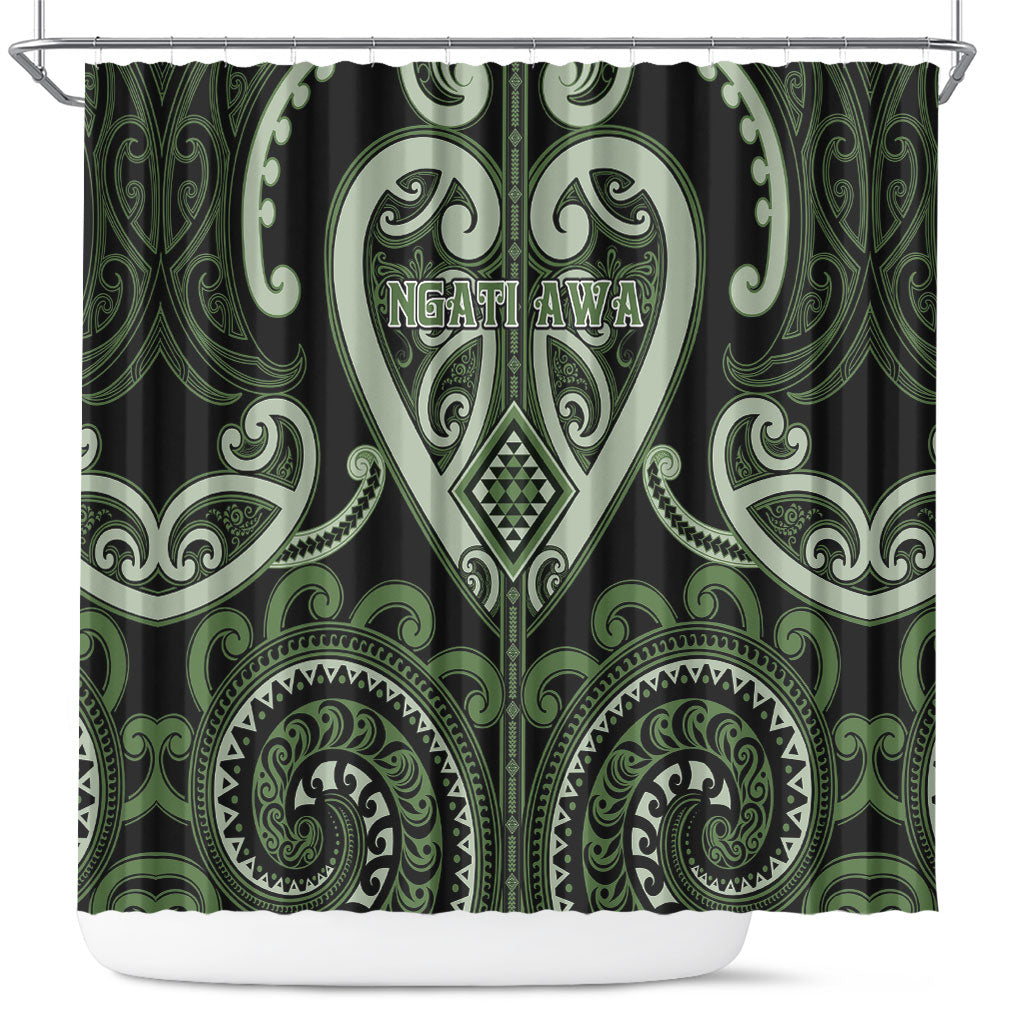 Aotearoa Ngati Awa Shower Curtain Maori Tribal Pattern