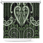 Aotearoa Ngati Awa Shower Curtain Maori Tribal Pattern