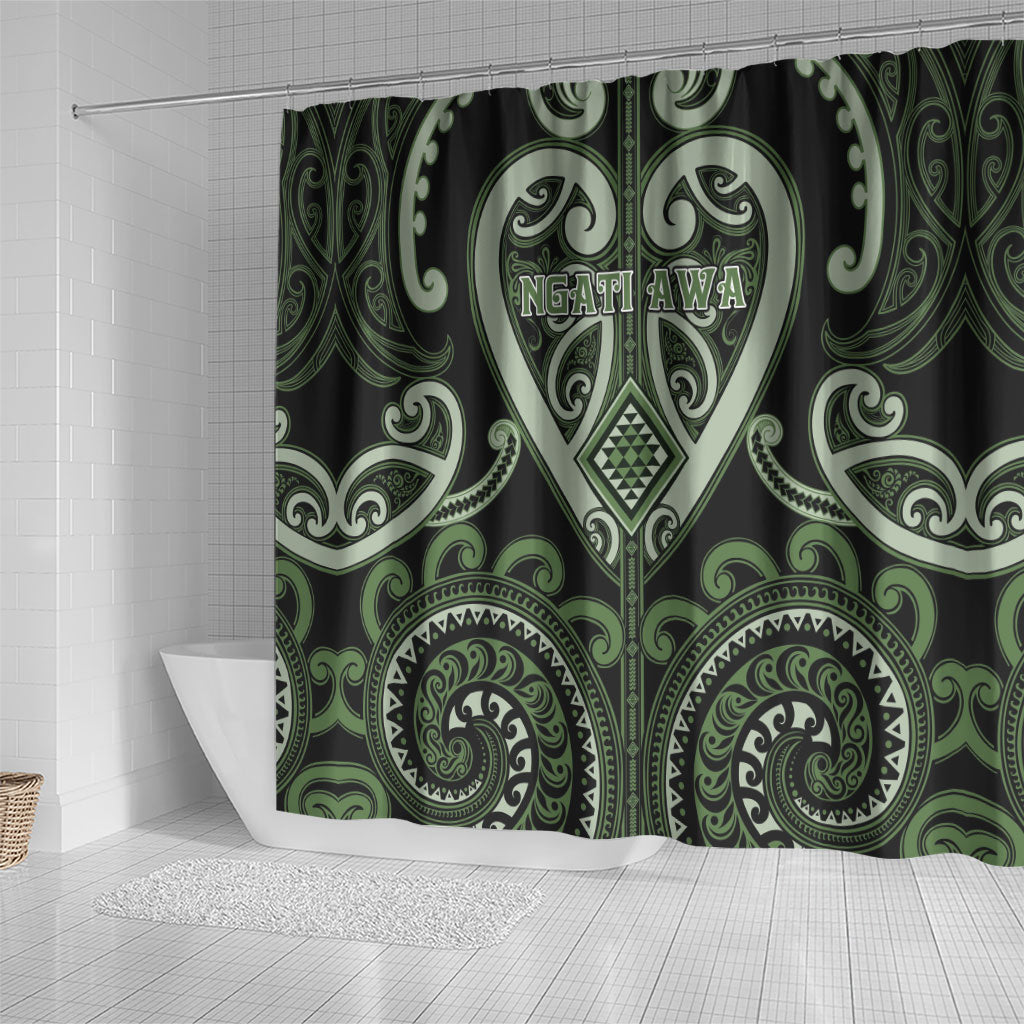 Aotearoa Ngati Awa Shower Curtain Maori Tribal Pattern