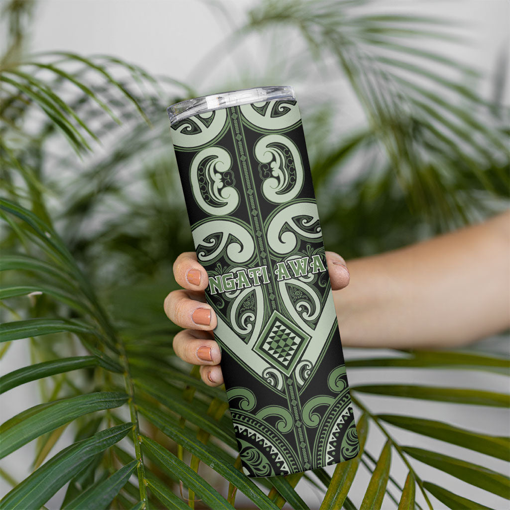 Custom Aotearoa Ngati Awa Skinny Tumbler Maori Tribal Pattern