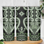 Custom Aotearoa Ngati Awa Skinny Tumbler Maori Tribal Pattern