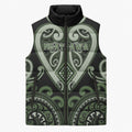 Custom Aotearoa Ngati Awa Sleeveless Puffer Jacket Maori Tribal Pattern