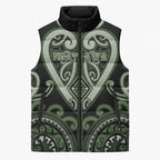 Custom Aotearoa Ngati Awa Sleeveless Puffer Jacket Maori Tribal Pattern