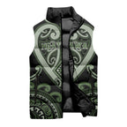 Custom Aotearoa Ngati Awa Sleeveless Puffer Jacket Maori Tribal Pattern