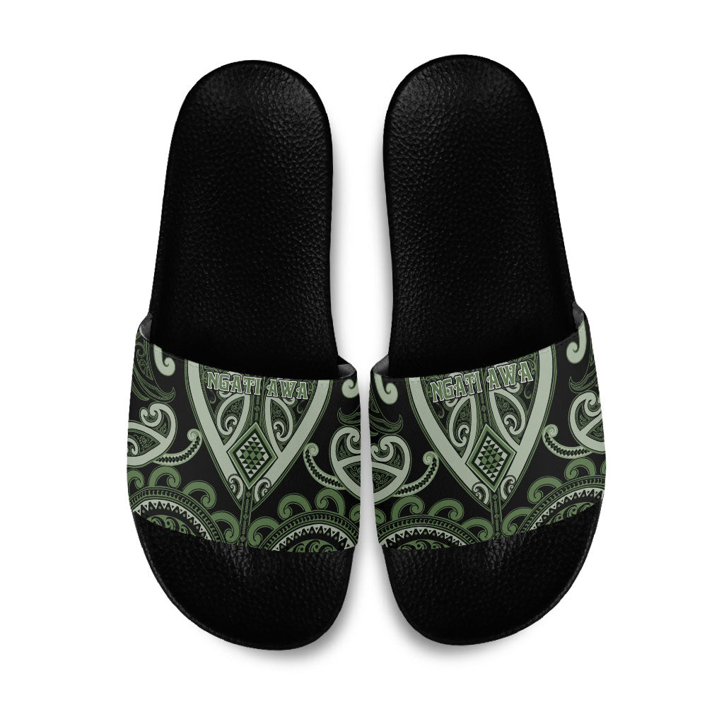 Aotearoa Ngati Awa Slide Sandals Maori Tribal Pattern