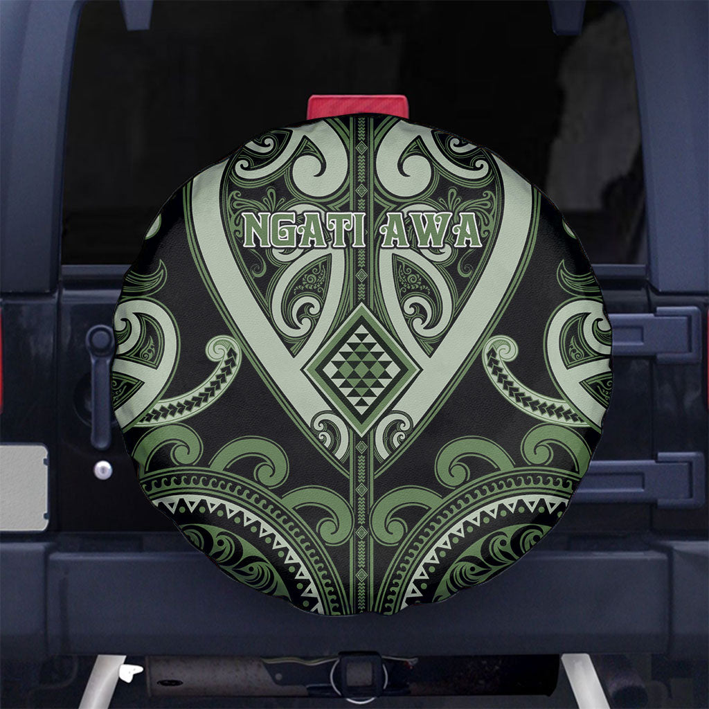 Aotearoa Ngati Awa Spare Tire Cover Maori Tribal Pattern