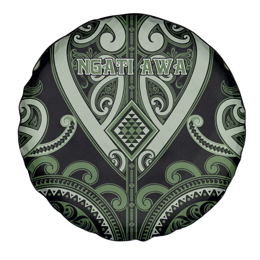 Aotearoa Ngati Awa Spare Tire Cover Maori Tribal Pattern