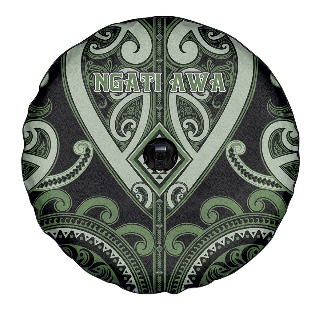 Aotearoa Ngati Awa Spare Tire Cover Maori Tribal Pattern