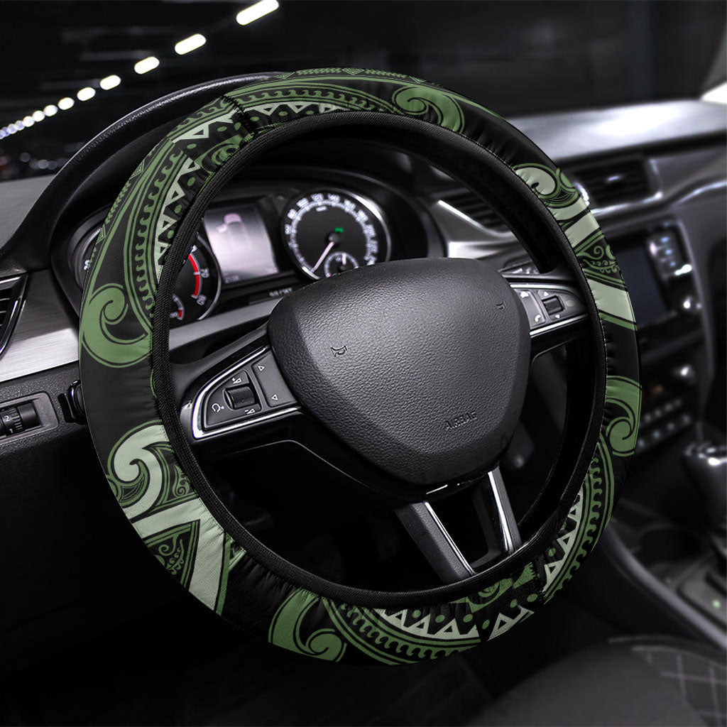 Aotearoa Ngati Awa Steering Wheel Cover Maori Tribal Pattern