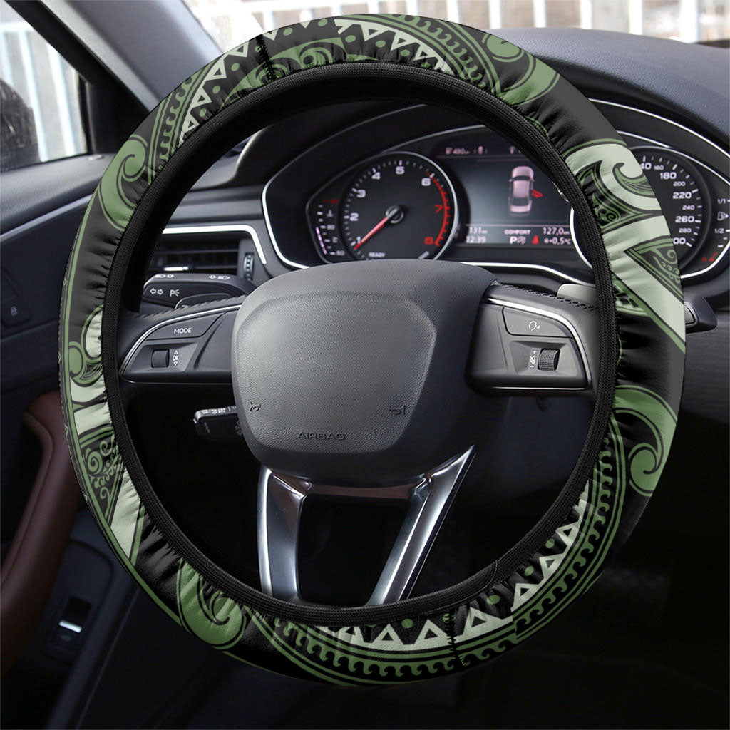 Aotearoa Ngati Awa Steering Wheel Cover Maori Tribal Pattern