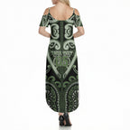 Custom Aotearoa Ngati Awa Summer Maxi Dress Maori Tribal Pattern