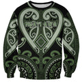 Custom Aotearoa Ngati Awa Sweatshirt Maori Tribal Pattern