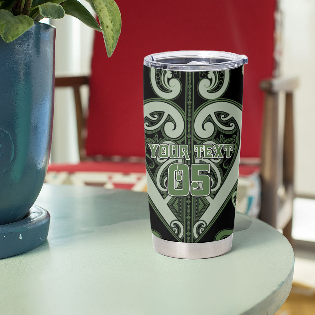Custom Aotearoa Ngati Awa Tumbler Cup Maori Tribal Pattern