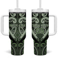 Custom Aotearoa Ngati Awa Tumbler With Handle Maori Tribal Pattern