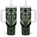 Custom Aotearoa Ngati Awa Tumbler With Handle Maori Tribal Pattern