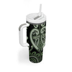 Custom Aotearoa Ngati Awa Tumbler With Handle Maori Tribal Pattern