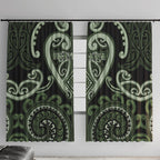 Aotearoa Ngati Awa Window Curtain Maori Tribal Pattern