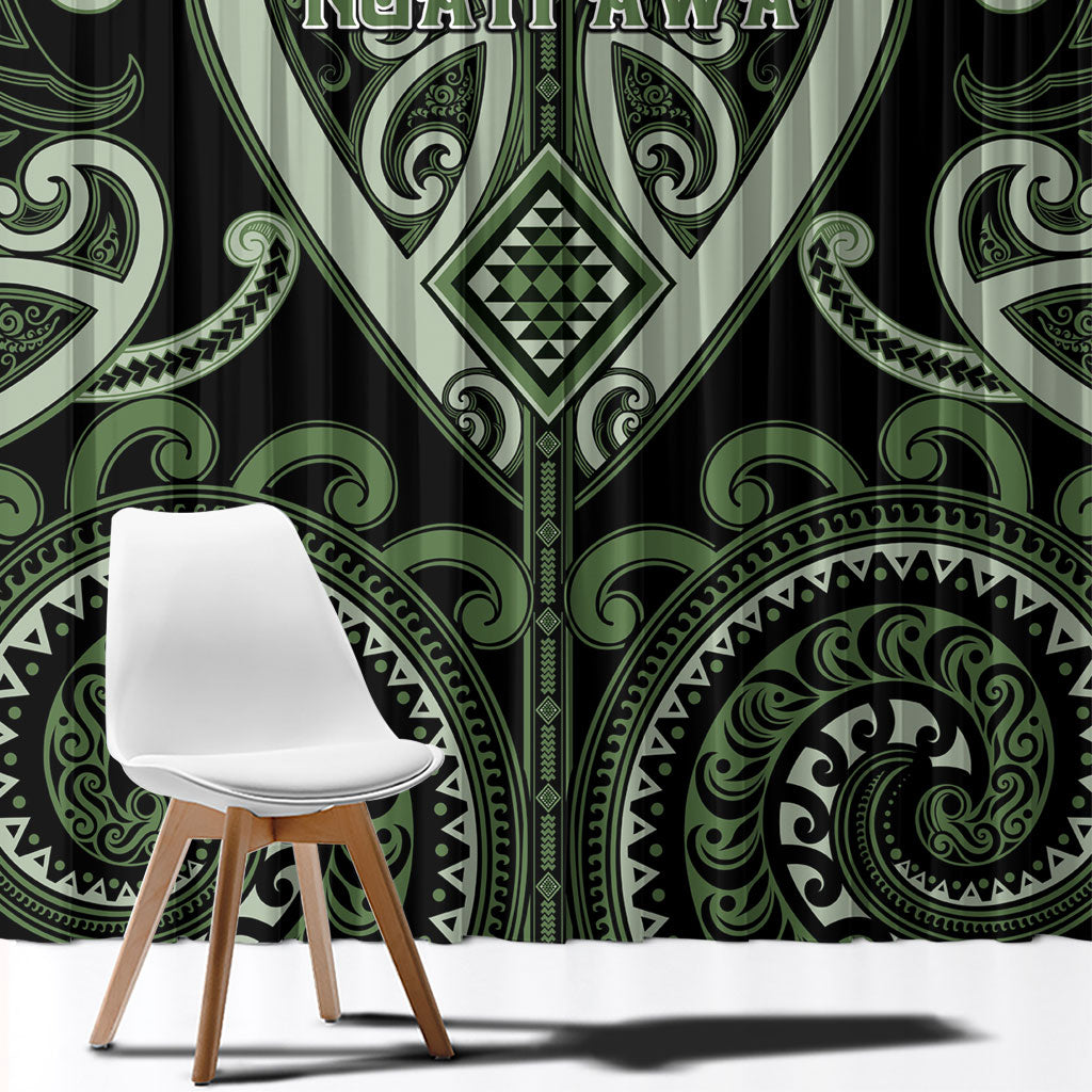 Aotearoa Ngati Awa Window Curtain Maori Tribal Pattern