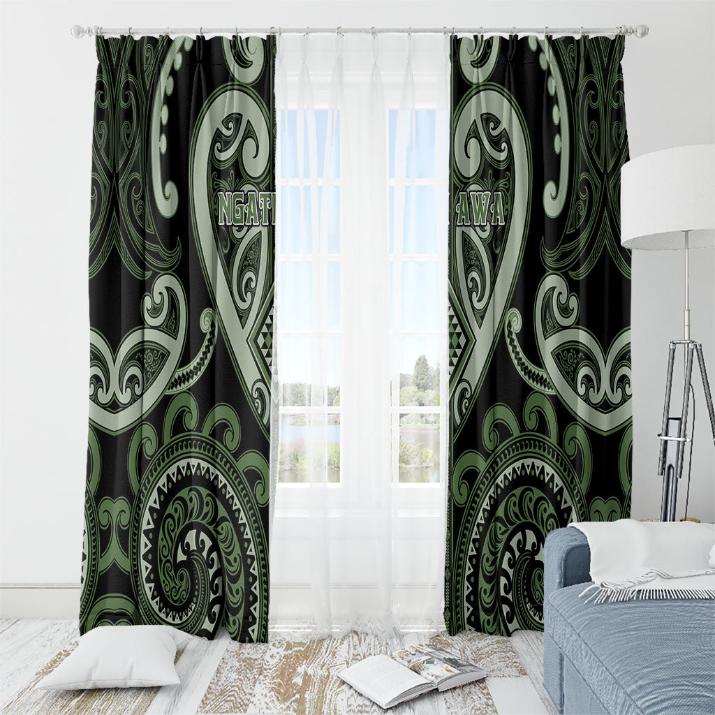 Aotearoa Ngati Awa Window Curtain Maori Tribal Pattern