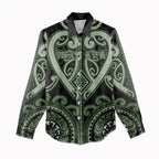 Custom Aotearoa Ngati Awa Women Casual Shirt Maori Tribal Pattern