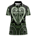Custom Aotearoa Ngati Awa Women Polo Shirt Maori Tribal Pattern