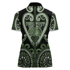 Custom Aotearoa Ngati Awa Women Polo Shirt Maori Tribal Pattern