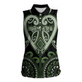 Custom Aotearoa Ngati Awa Women Sleeveless Polo Shirt Maori Tribal Pattern