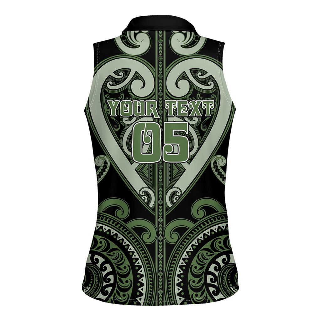 Custom Aotearoa Ngati Awa Women Sleeveless Polo Shirt Maori Tribal Pattern
