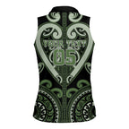 Custom Aotearoa Ngati Awa Women Sleeveless Polo Shirt Maori Tribal Pattern