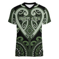 Custom Aotearoa Ngati Awa Women V-Neck T-Shirt Maori Tribal Pattern