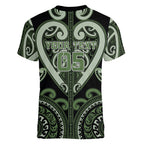 Custom Aotearoa Ngati Awa Women V-Neck T-Shirt Maori Tribal Pattern